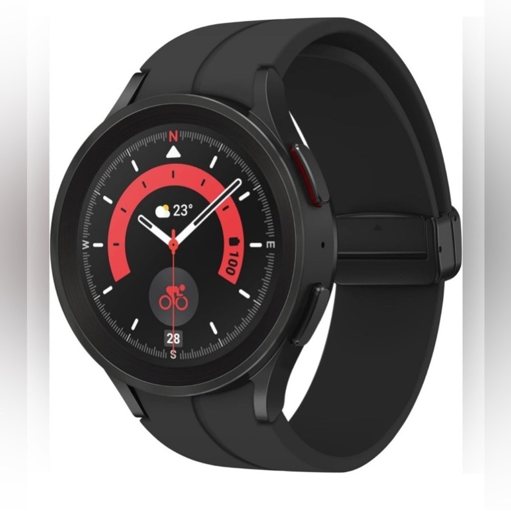 NEW Samsung Black Galaxy Watch 5 PRO Titanium Case